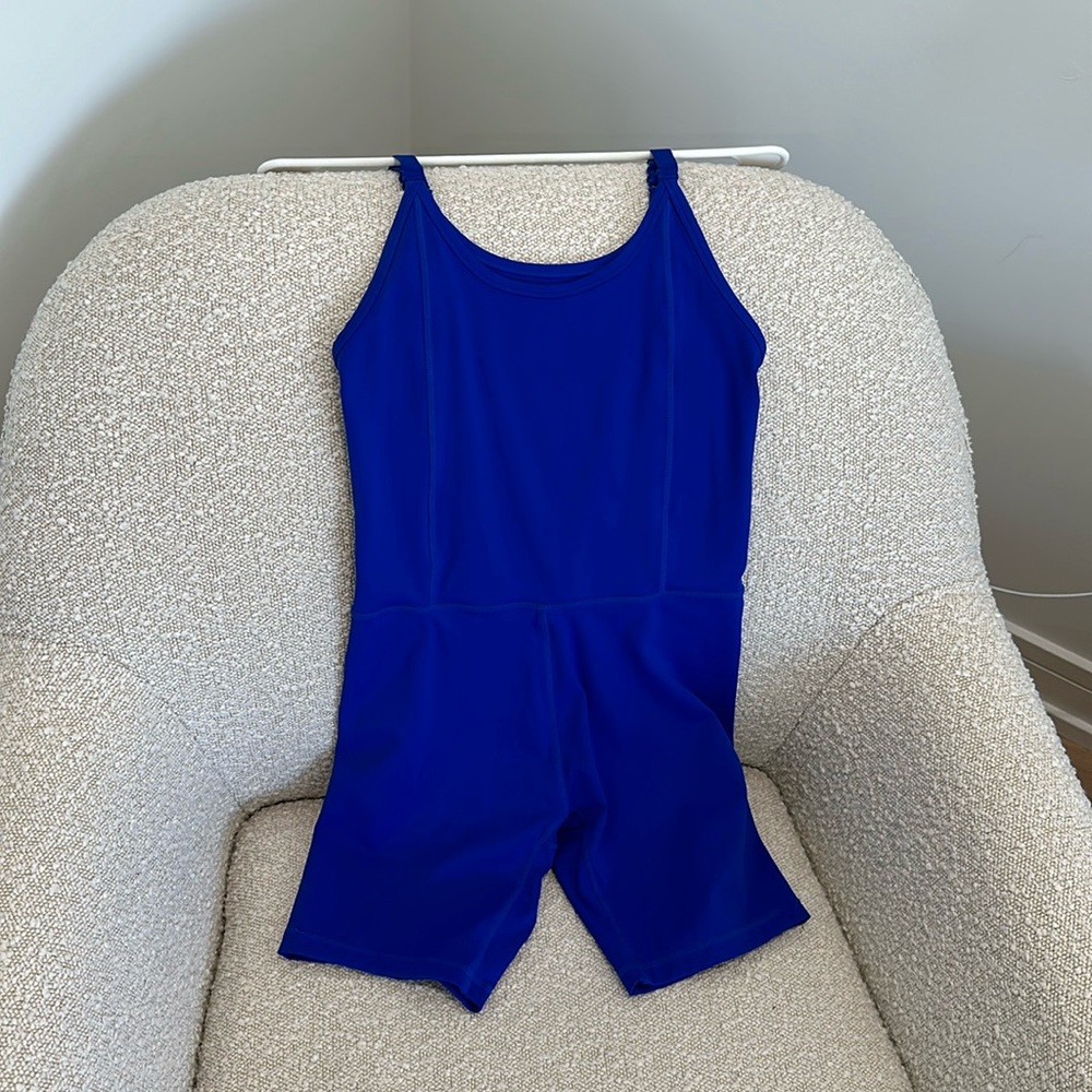 Worn 1 time Zella Blue workout romper